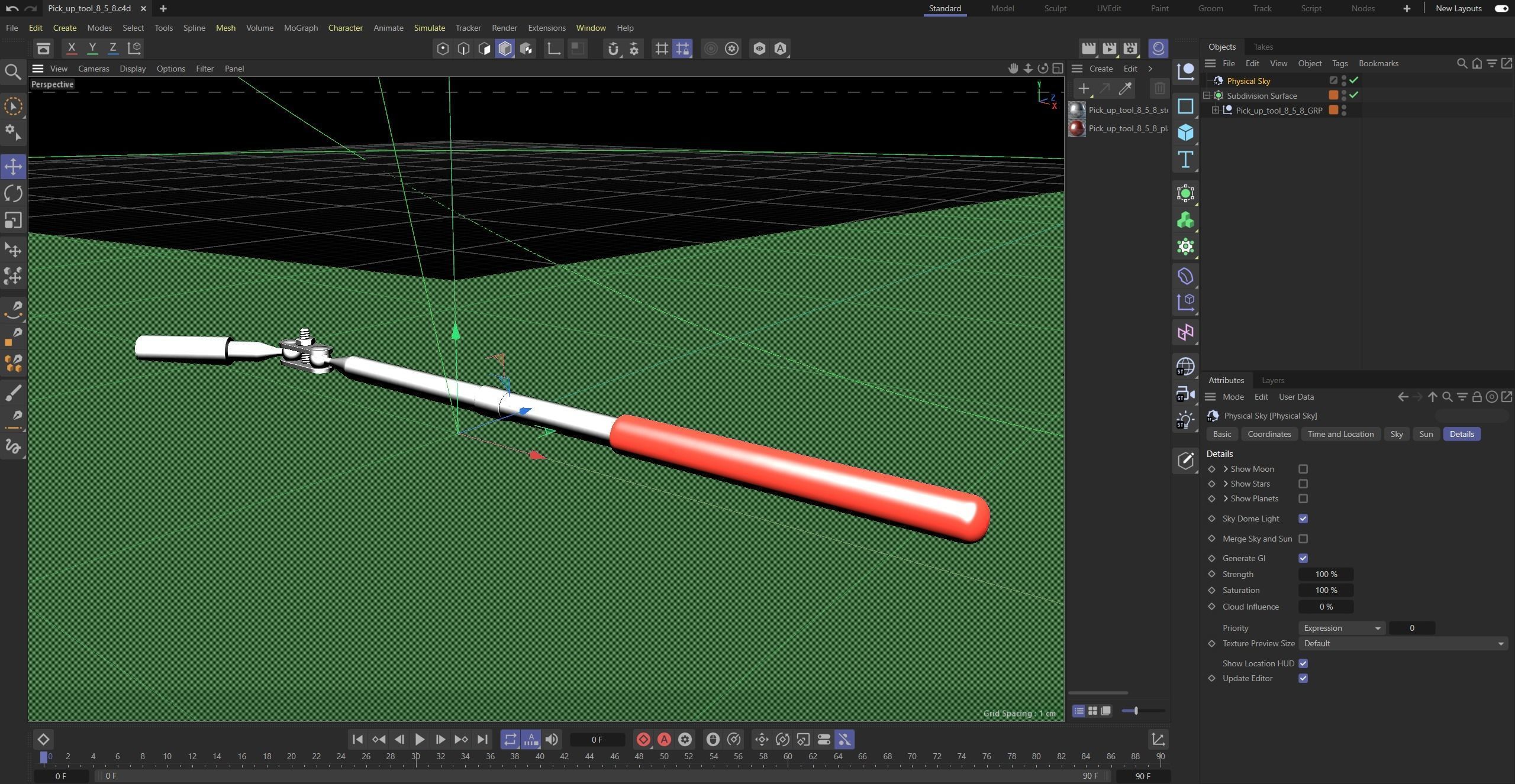 Pick up tool PT10C Low-poly 3D model_29