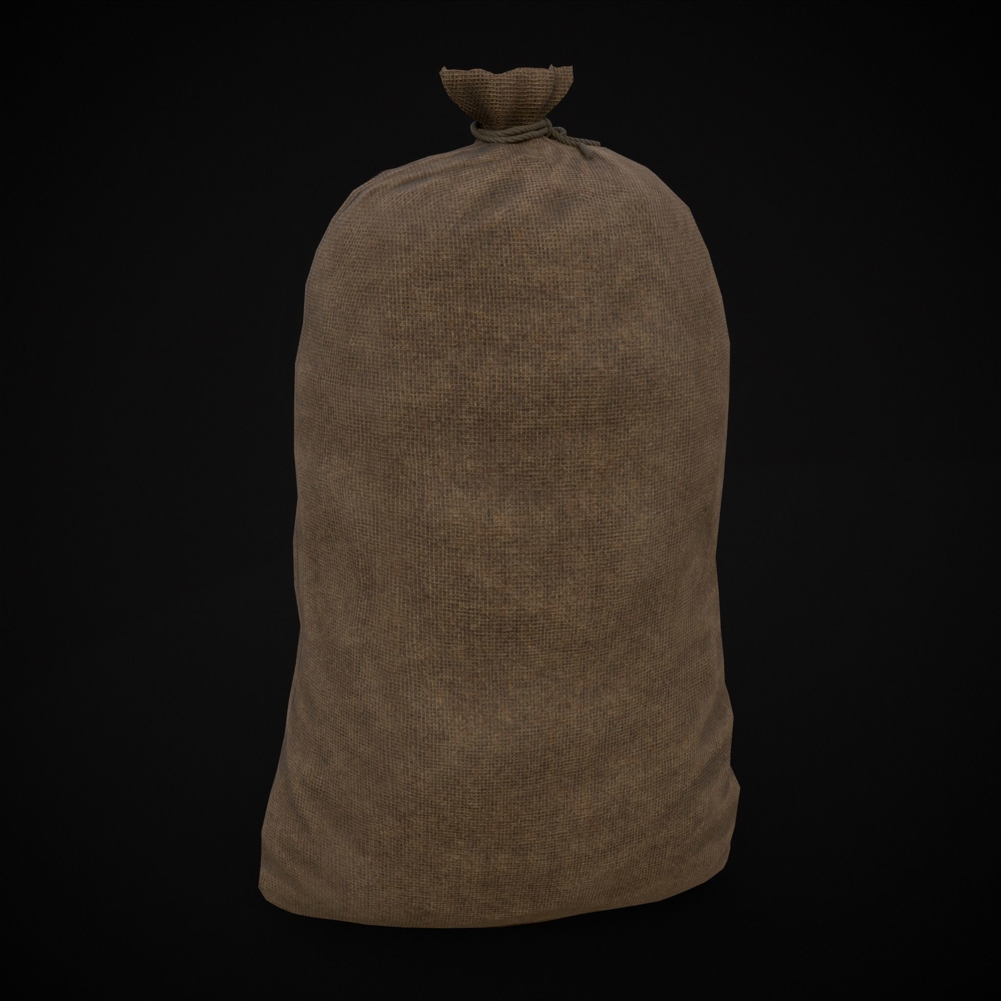Burlap Sacks of Chestnuts Low-poly 3D model_11