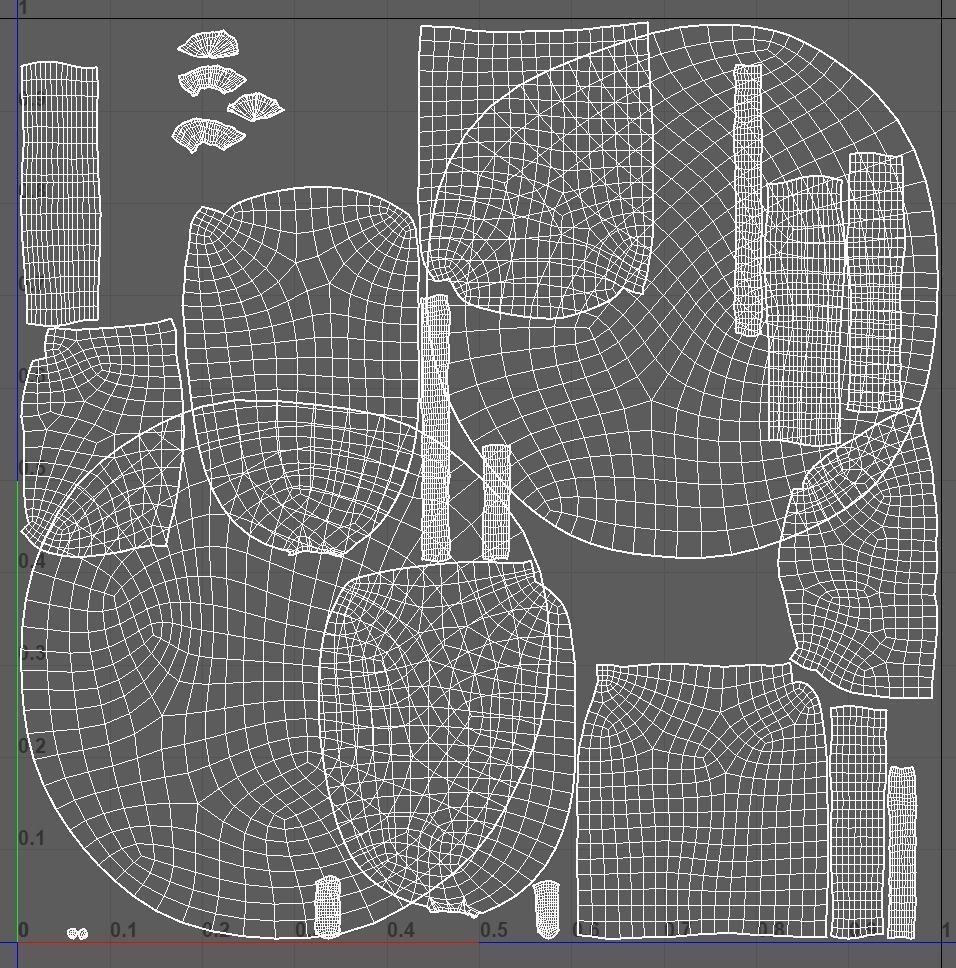 Burlap Sacks of Chestnuts Low-poly 3D model_21