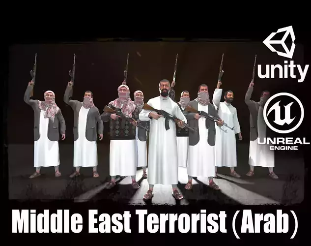Middle East Terrorist - Arab 3D model