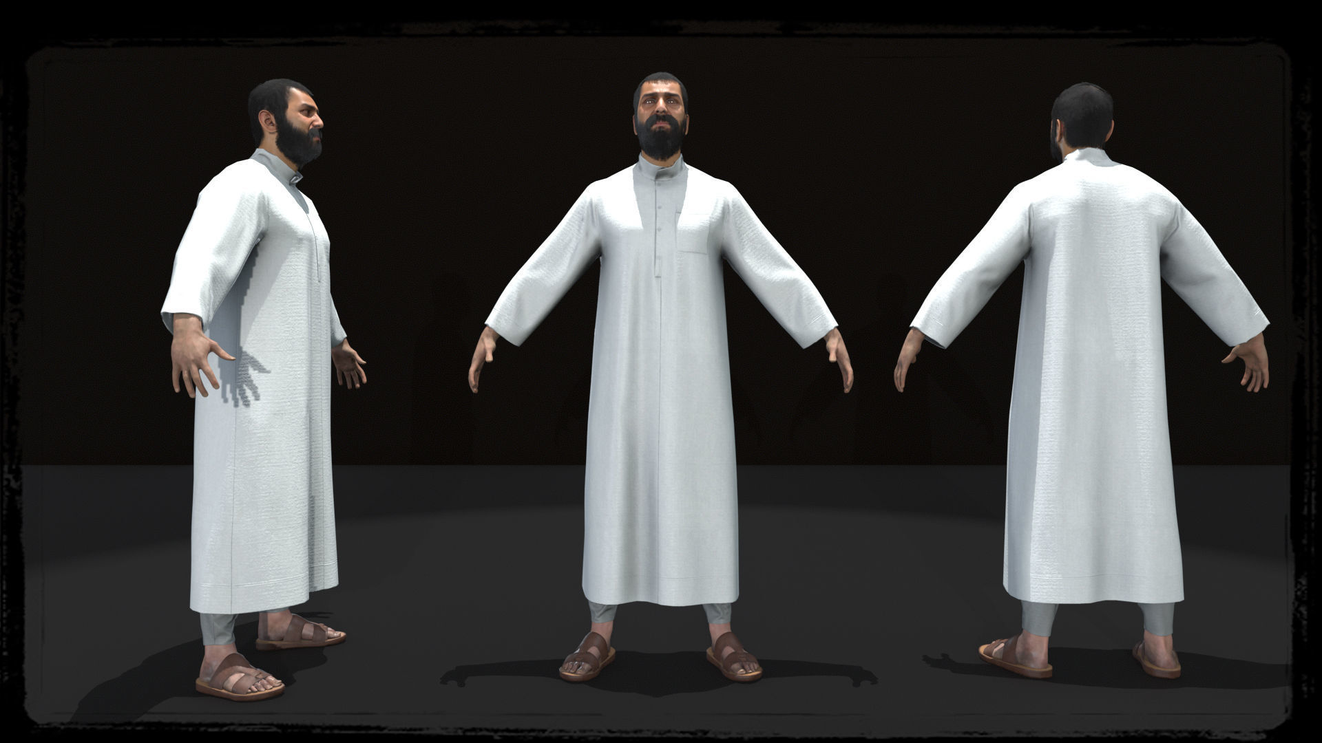 Middle East Terrorist - Arab 3D model_4