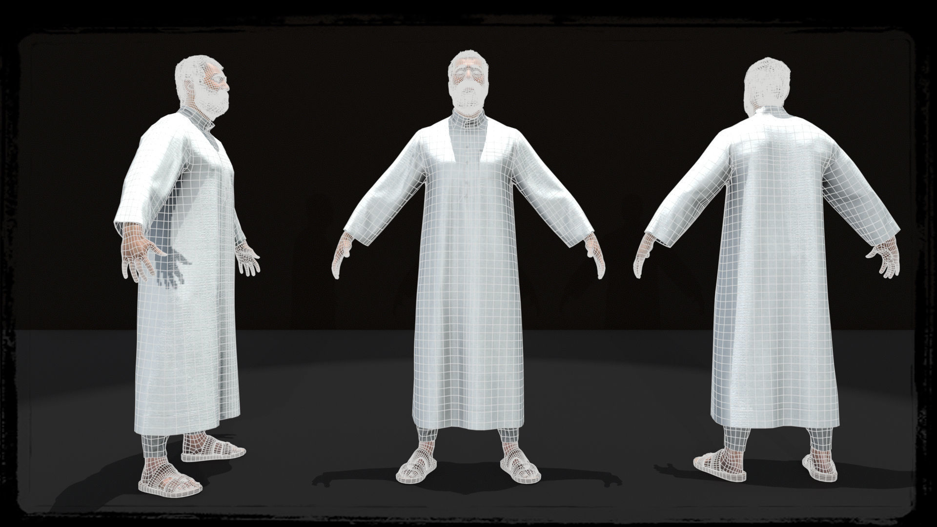 Middle East Terrorist - Arab 3D model_5