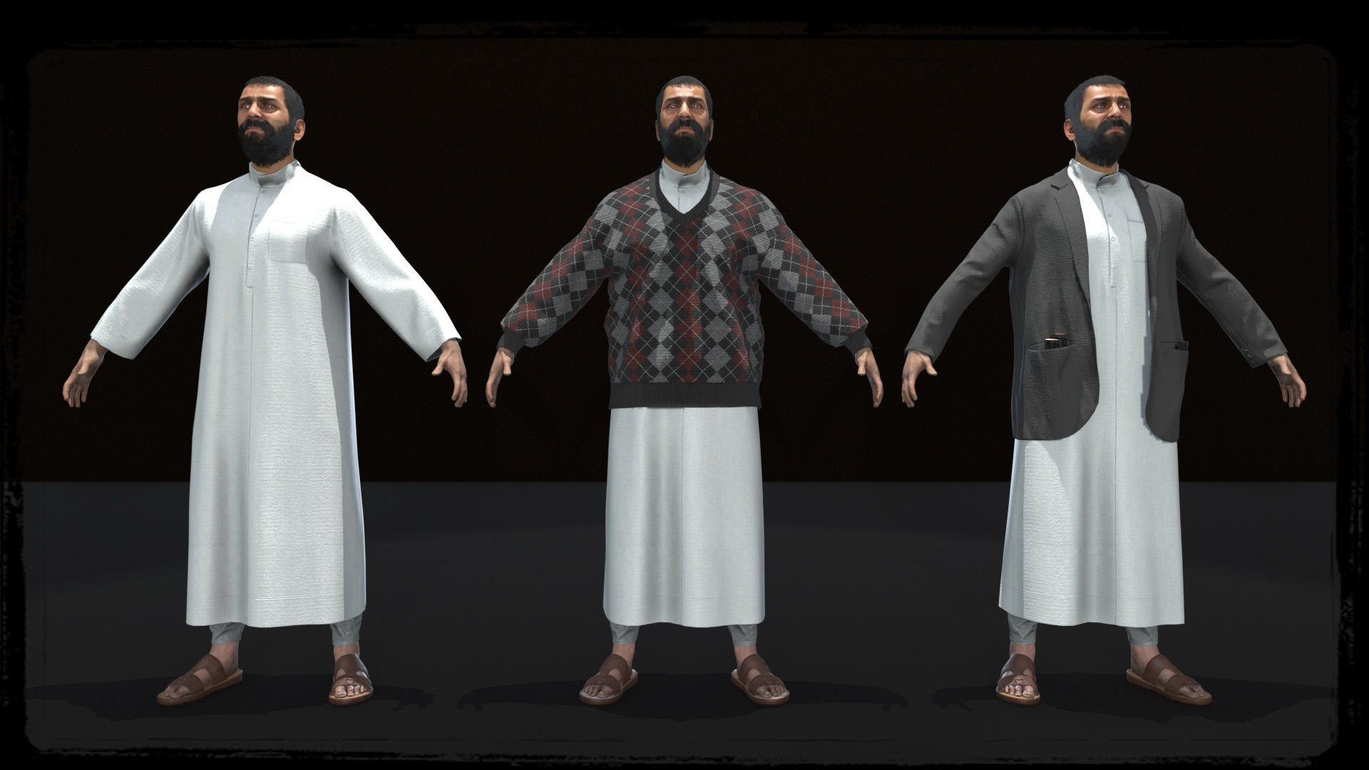 Middle East Terrorist - Arab 3D model_2