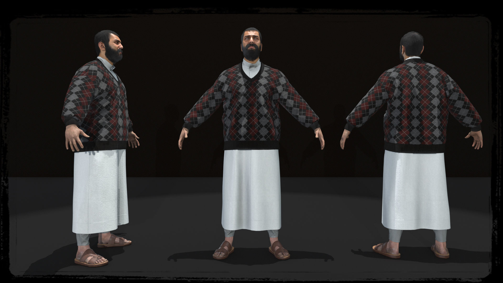 Middle East Terrorist - Arab 3D model_8