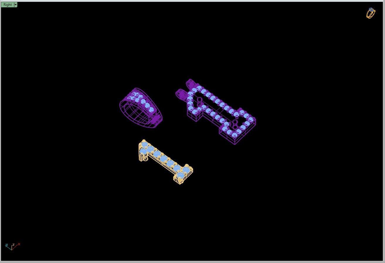 Custom Number 1 Letter Diamond Pendant 0 to 9 Initial Necklace 3D print model_13