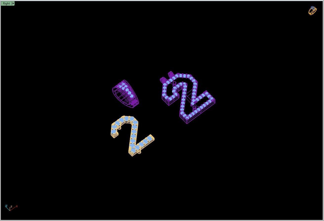 Custom Number 2 Letter Diamond Pendant 0 to 9 Initial Necklace 3D print model_13