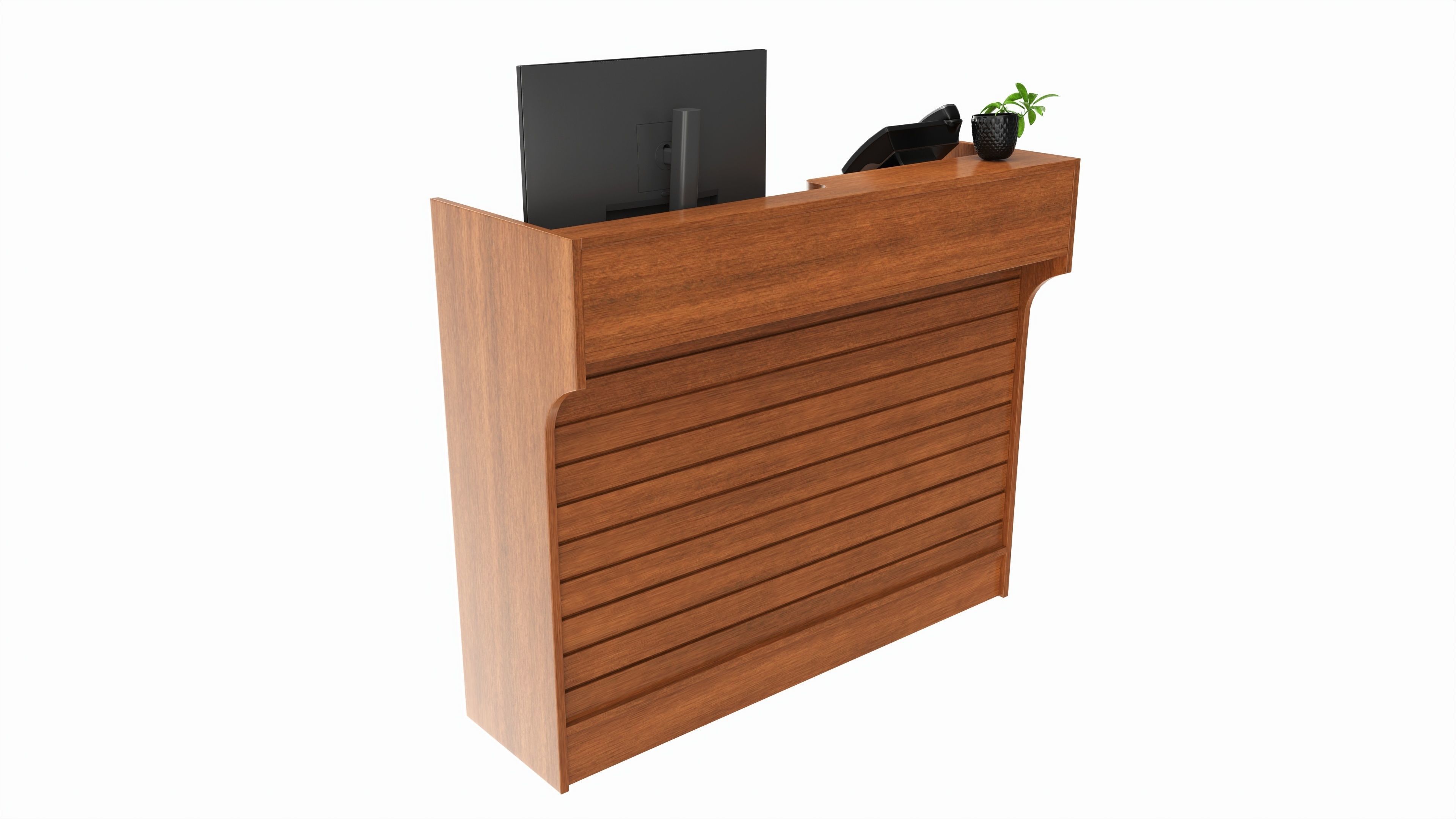 Store Register Checkout Counter Large 3D model_3