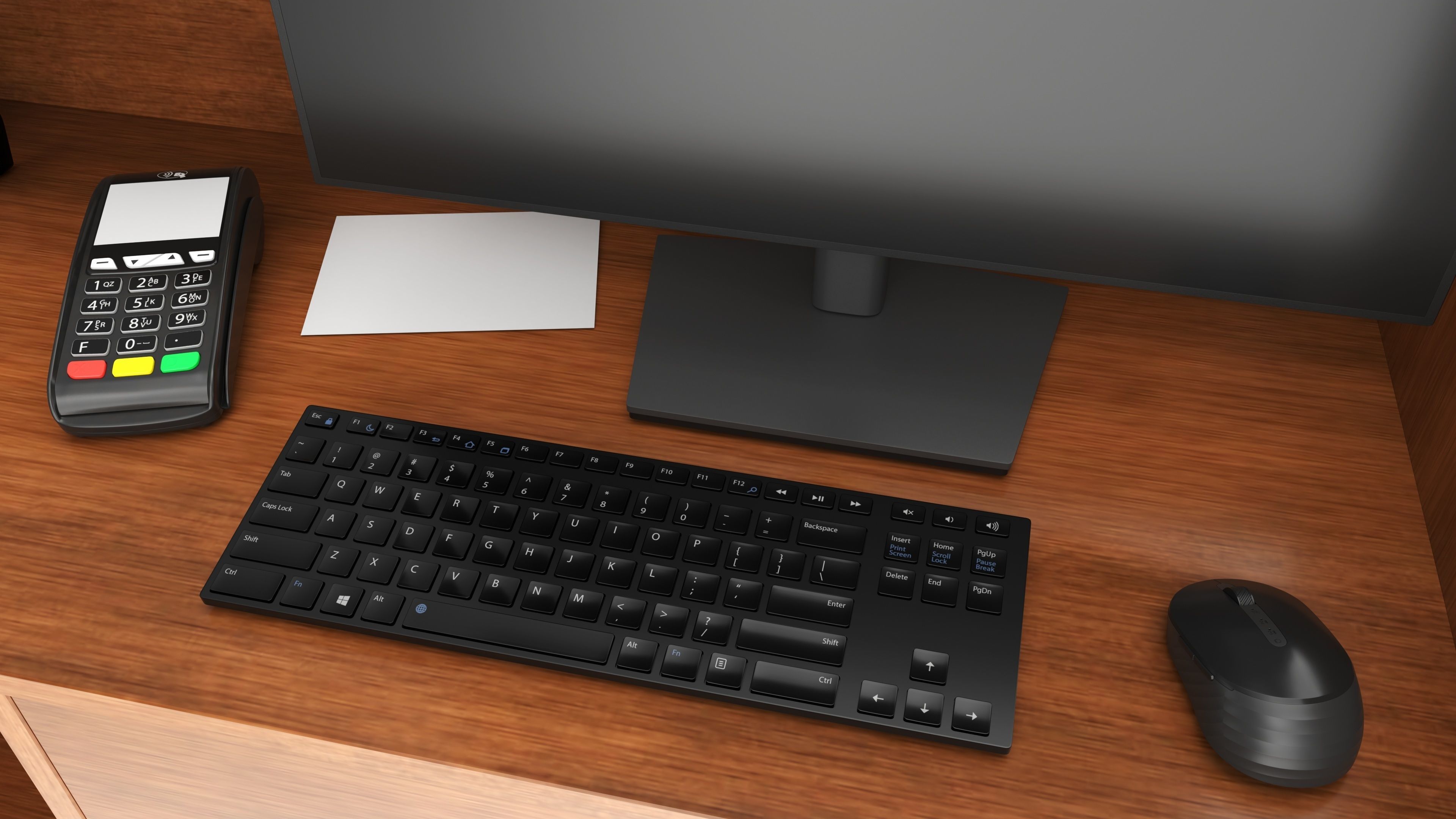 Store Register Checkout Counter Large 3D model_1