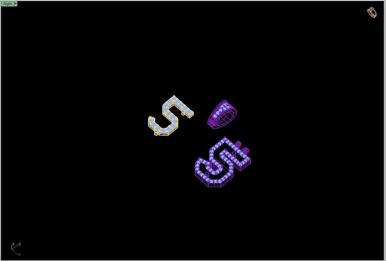 Custom Number 5 Letter Diamond Pendant 0 to 9 Initial Necklace 3D print model_14