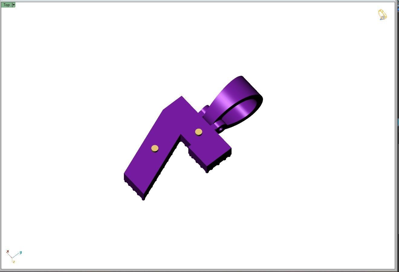 Custom Number 7 Letter Diamond Pendant 0 to 9 Initial Necklace 3D print model_9