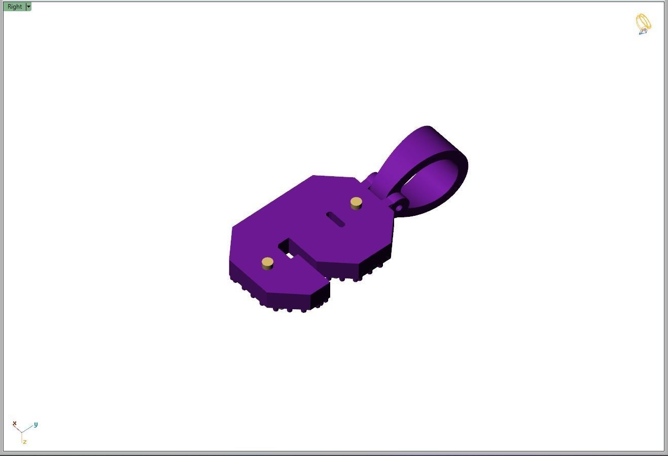 Custom Number 9 Letter Diamond Pendant 0 to 9 Initial Necklace 3D print model_9