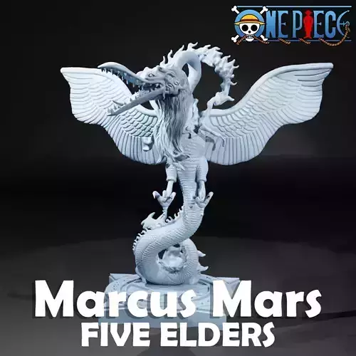 MARCUS MARS FANART - FIVE ELDERS - ONE PIECE 3D print model