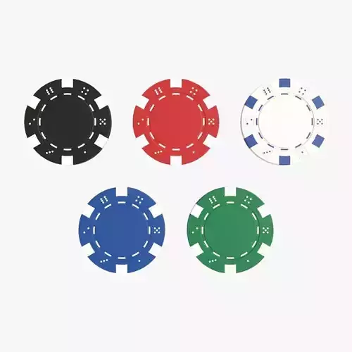 Poker Chips Low-poly 3D model