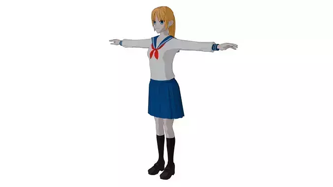 Anime schoolgirls pack