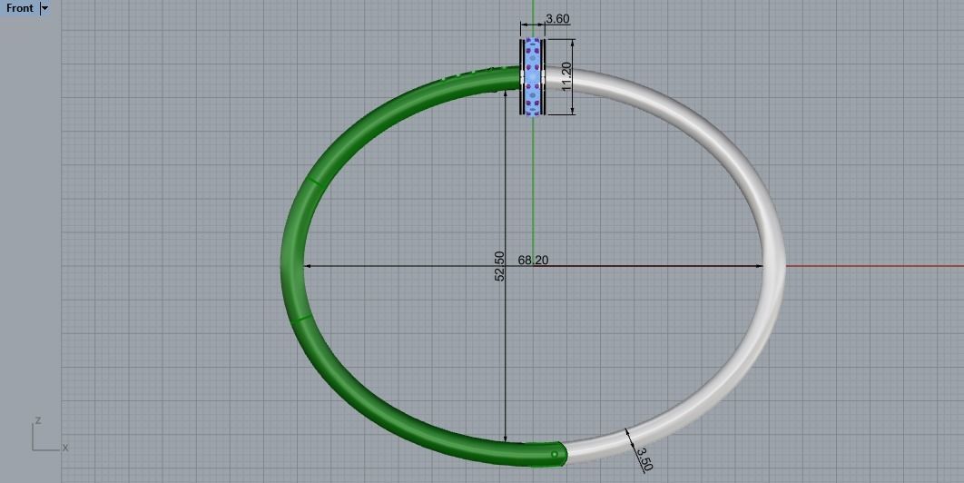 Bracelets 19 size 3D print model_4