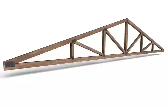 Wooden Trusses M07 Low-poly 3D model