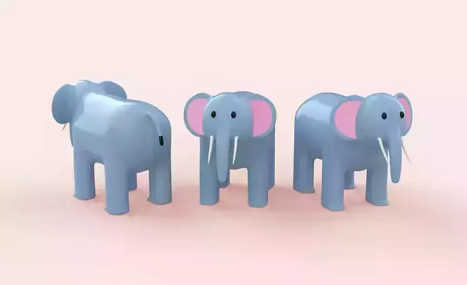 Cartoon Elephant Animal Style Cute