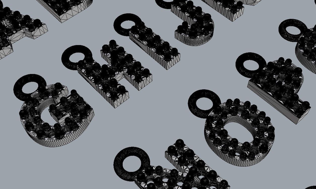 Diamond Alphabet Pendants - 5mm - Read Description 3D print model_21