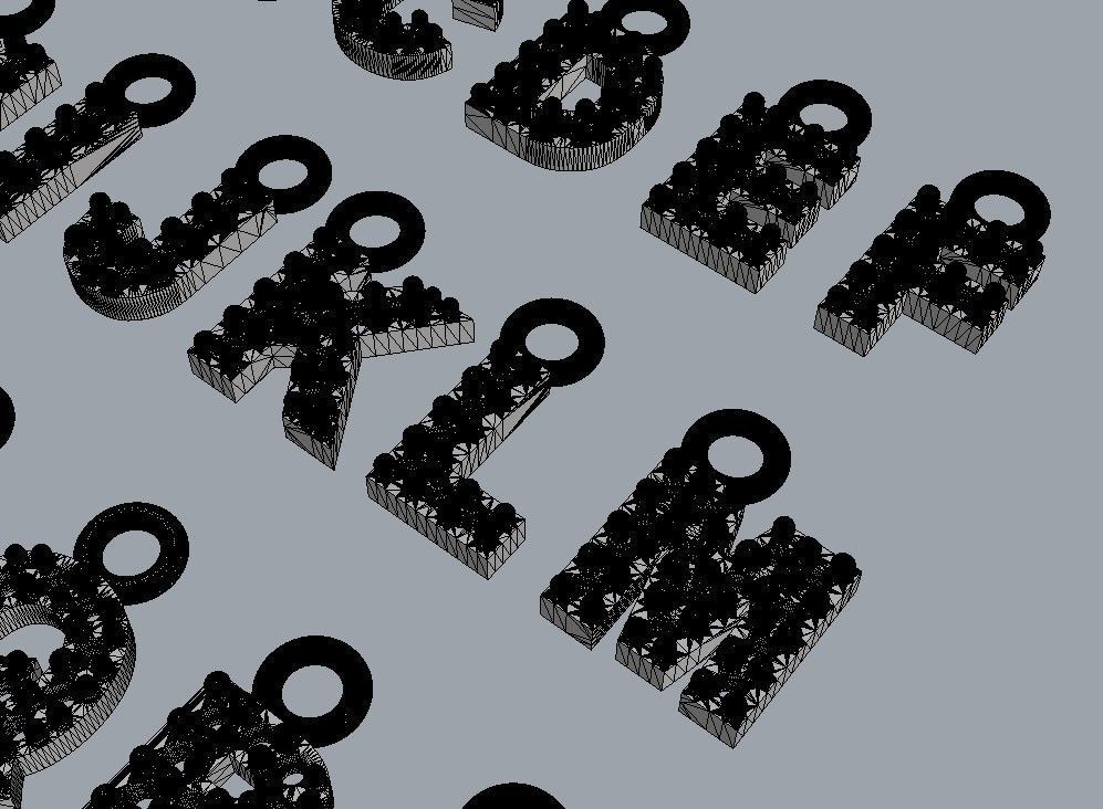 Diamond Alphabet Pendants - 5mm - Read Description 3D print model_23