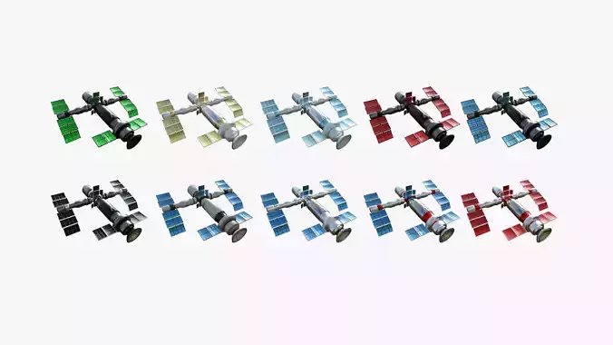 10 Satellite F Collection - SciFi Space Design 