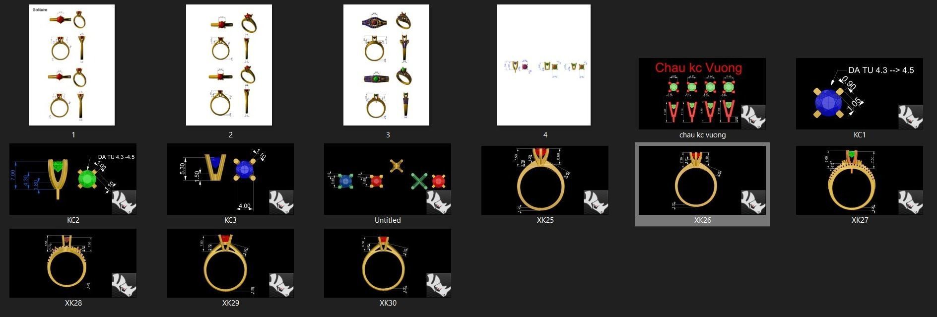 Head Builder of the diamond ring 3D print model_28