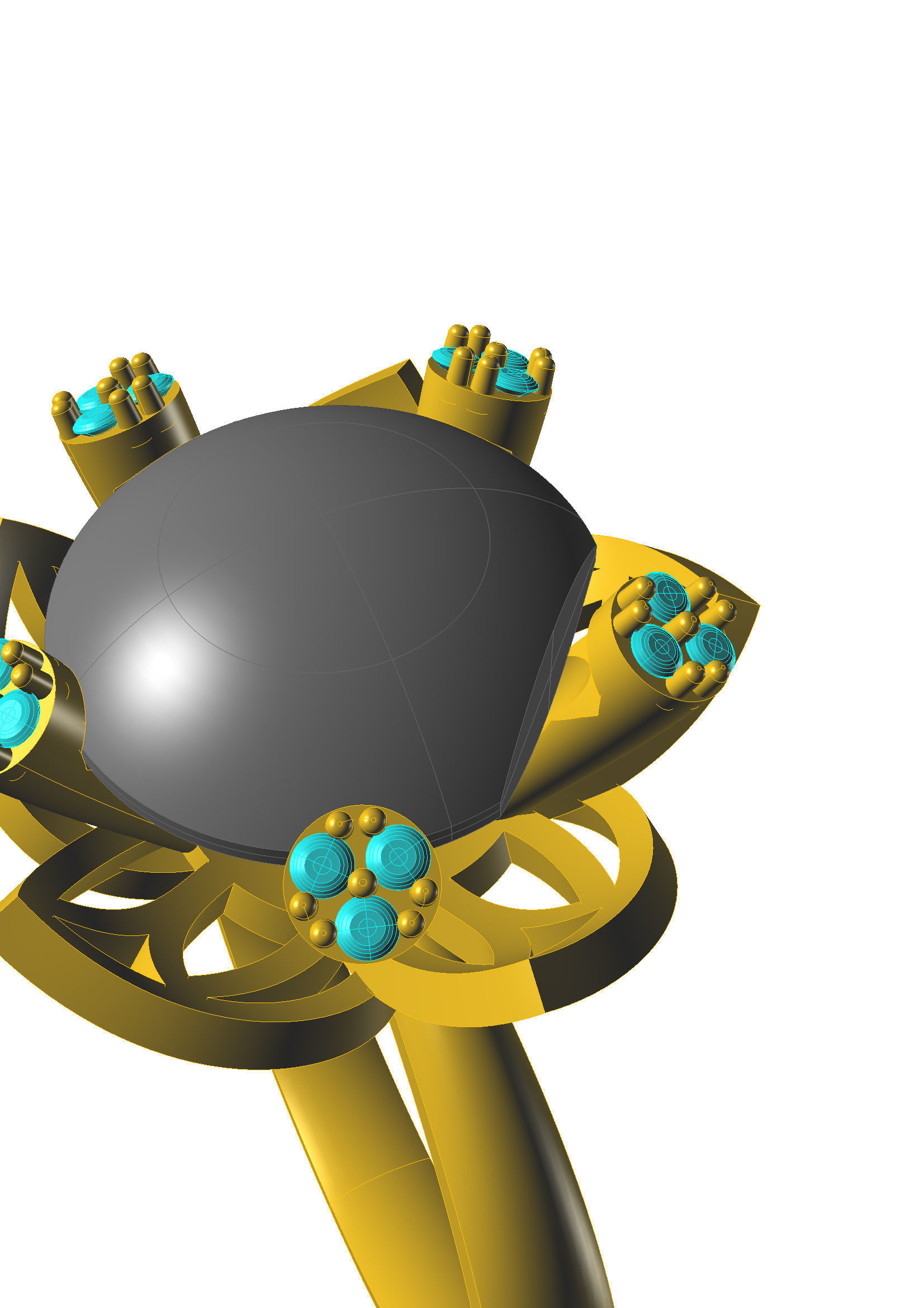 Head Builder of the diamond ring 3D print model_4