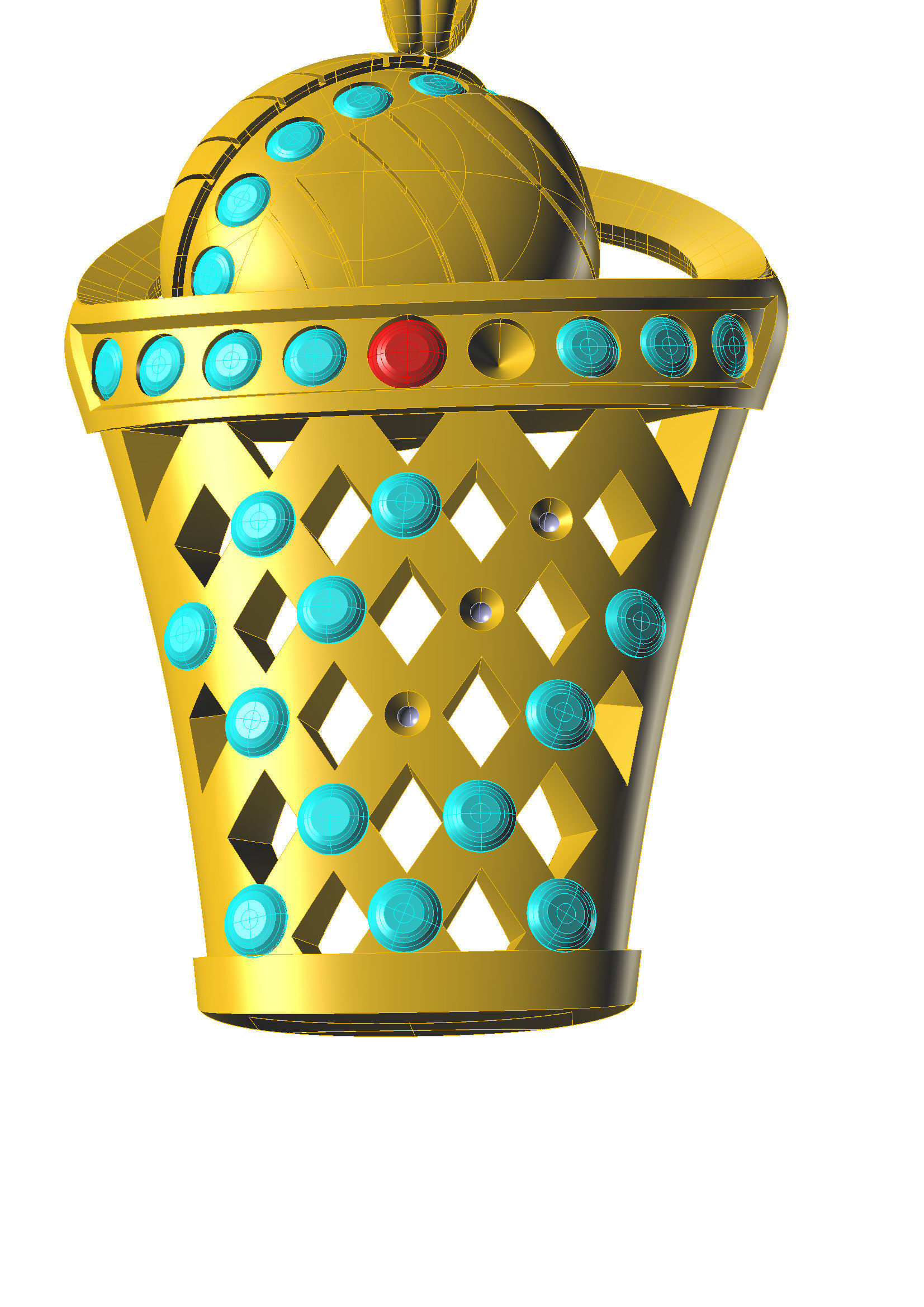 Head Builder of the diamond ring 3D print model_13