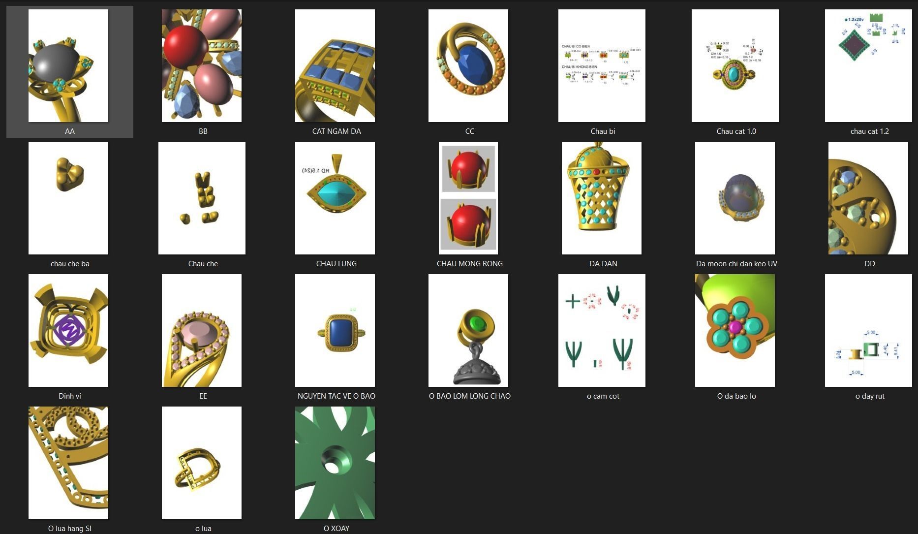 Head Builder of the diamond ring 3D print model_29