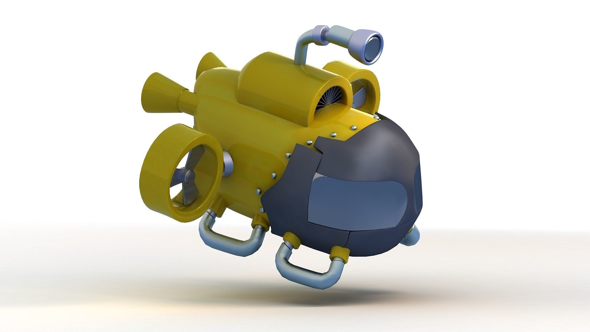 submarine seawolf navy attack deep vehicle nuclear missile 3D model_2