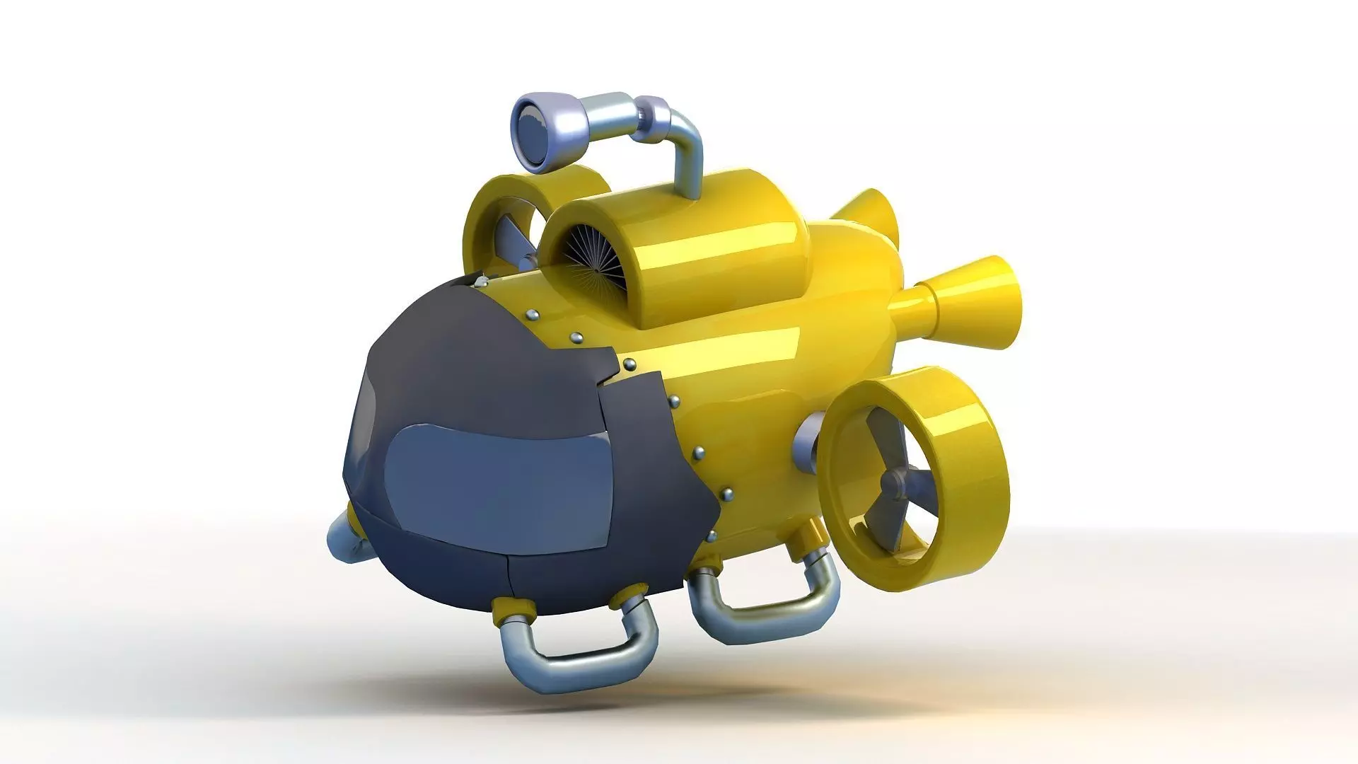 submarine seawolf navy attack deep vehicle nuclear missile 3D model_0