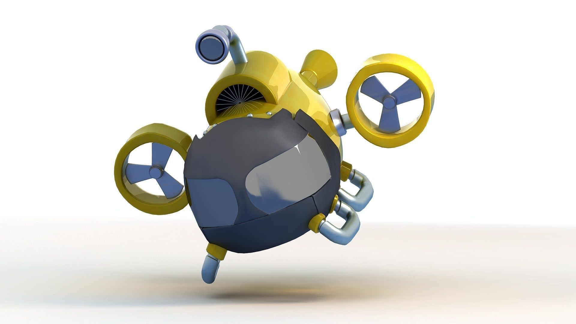 submarine seawolf navy attack deep vehicle nuclear missile 3D model_3