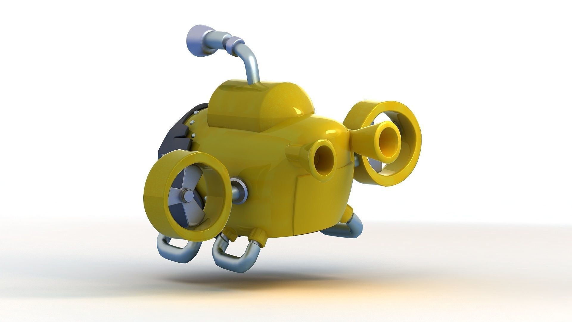 submarine seawolf navy attack deep vehicle nuclear missile 3D model_4