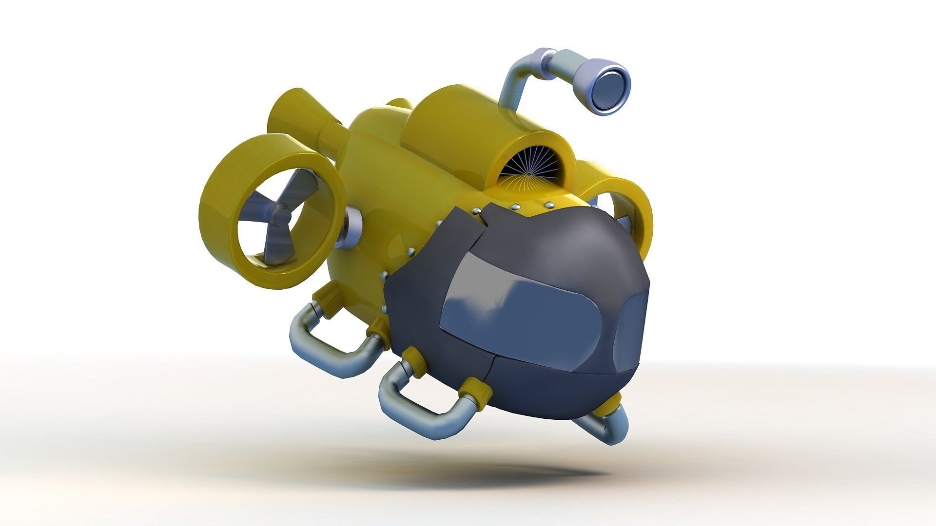 submarine seawolf navy attack deep vehicle nuclear missile 3D model_1