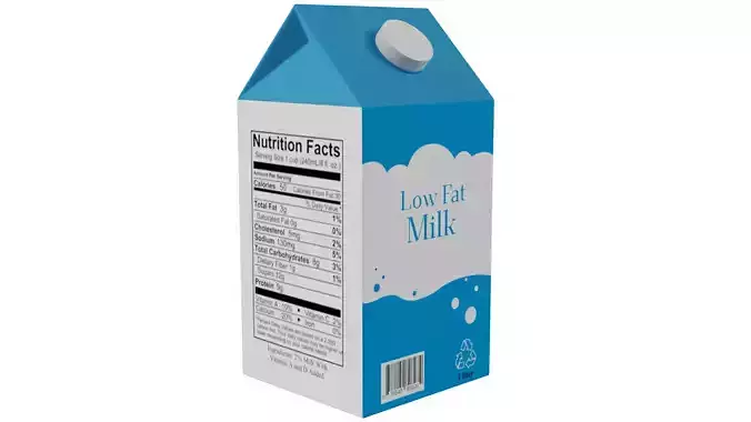Milk Cartoon 3D model