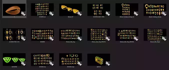 pendant link eyelets 3D print model