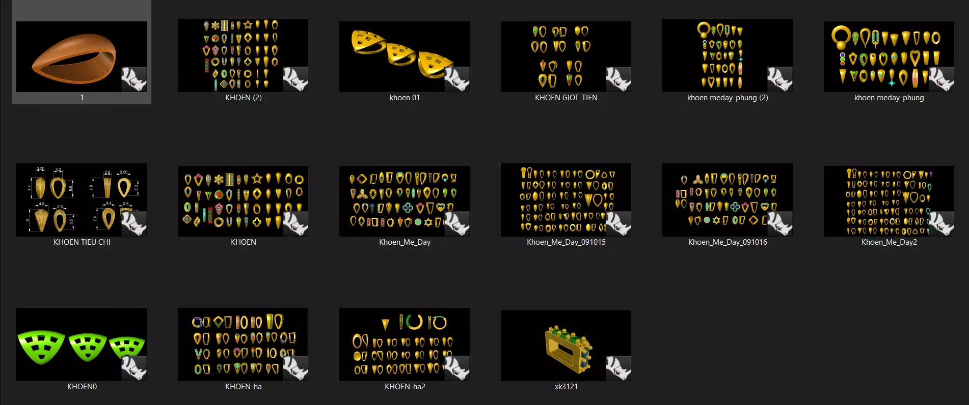 pendant link eyelets 3D print model_0