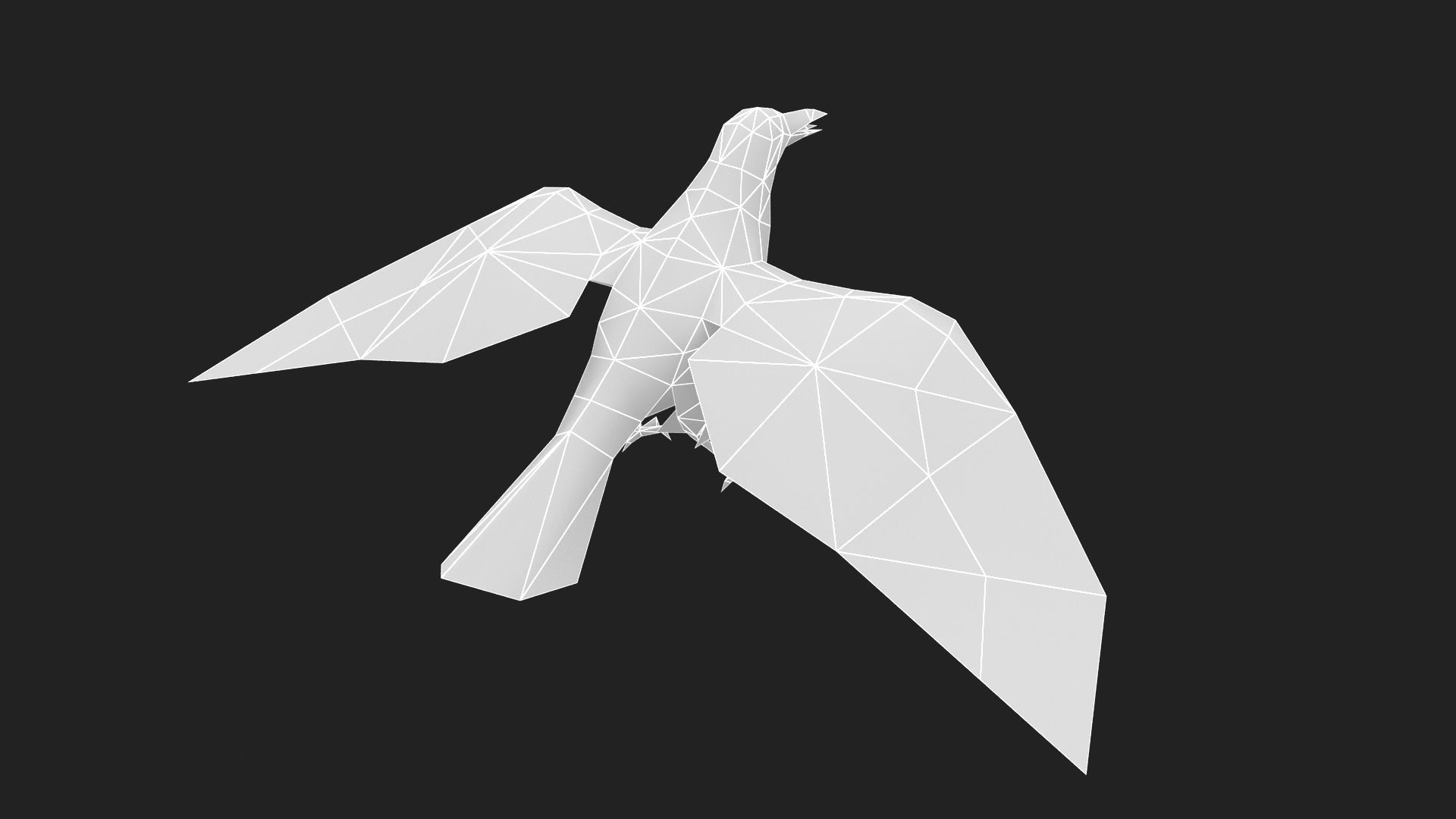 low-poly animated crow Low-poly 3D model_4