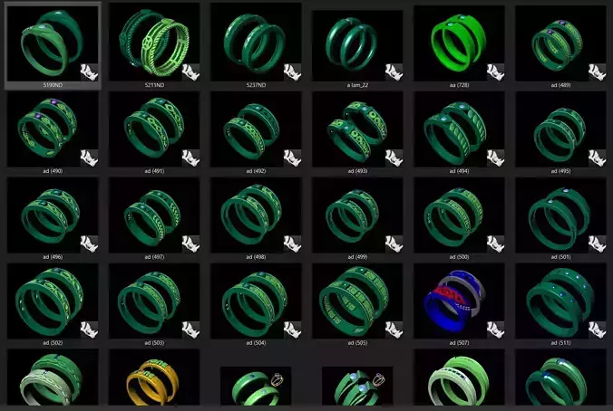 Collection of more than 250 pairs of diamond wedding rings