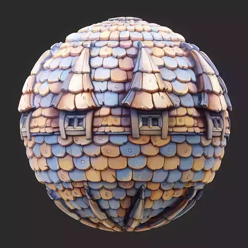 Stylized Roof Seamless Texture 