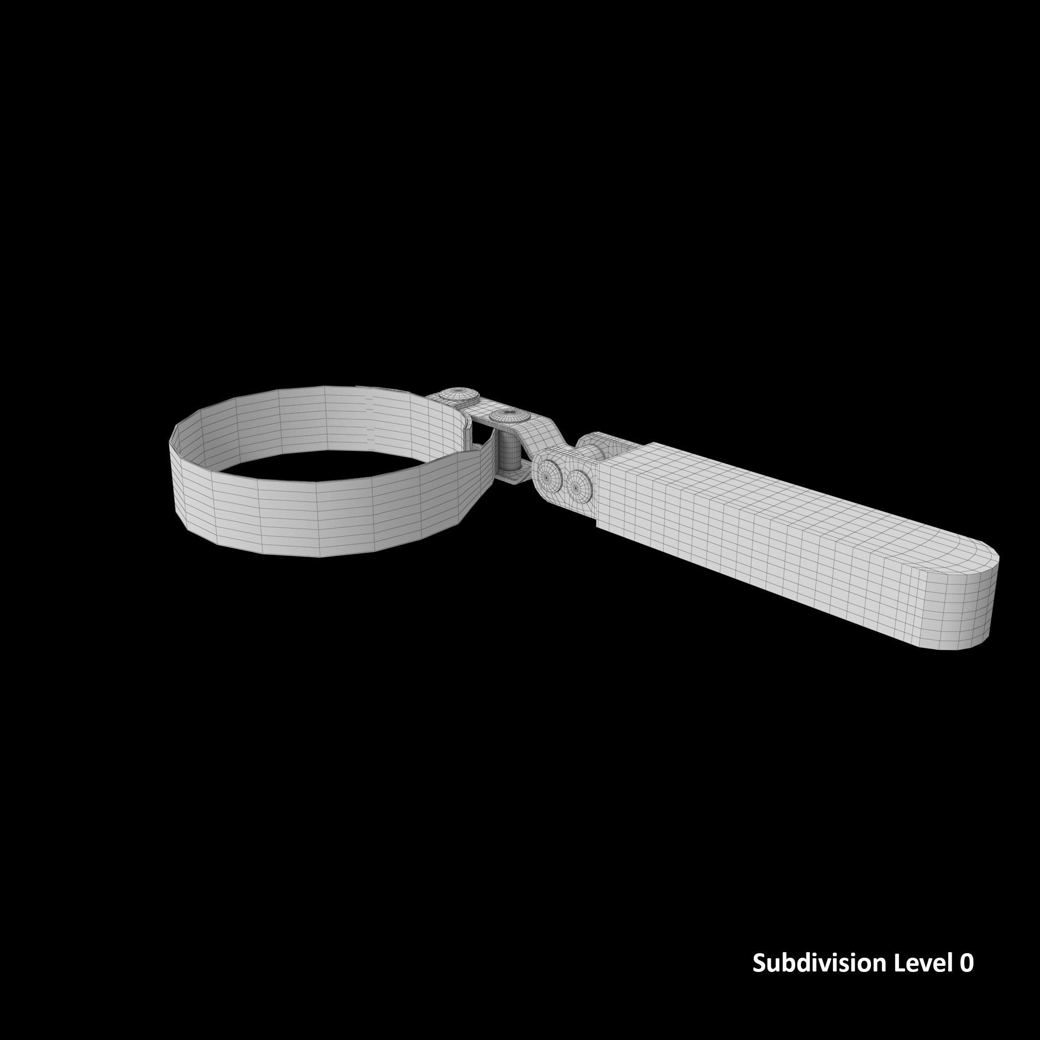 SO Oil Filter Wrench GA333C Low-poly 3D model_10