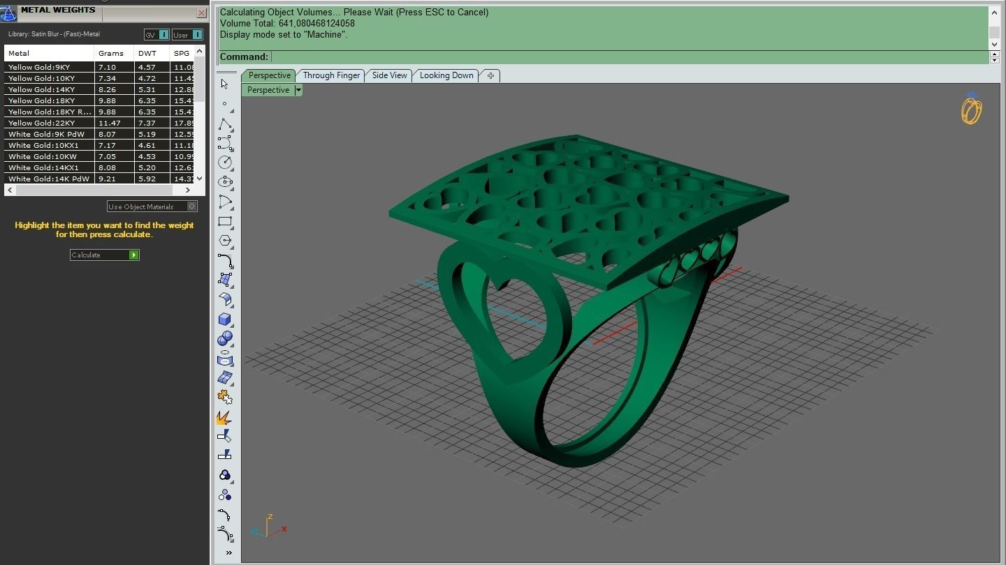 Openwork Heart Ring 18k Gold 3D print model_2