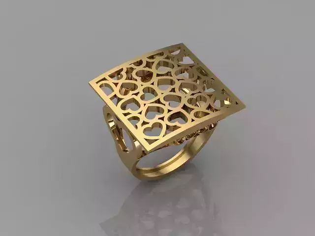 Openwork Heart Ring 18k Gold