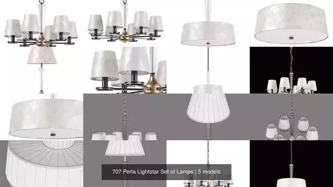 707 Perla Lightstar Collection of Lamps