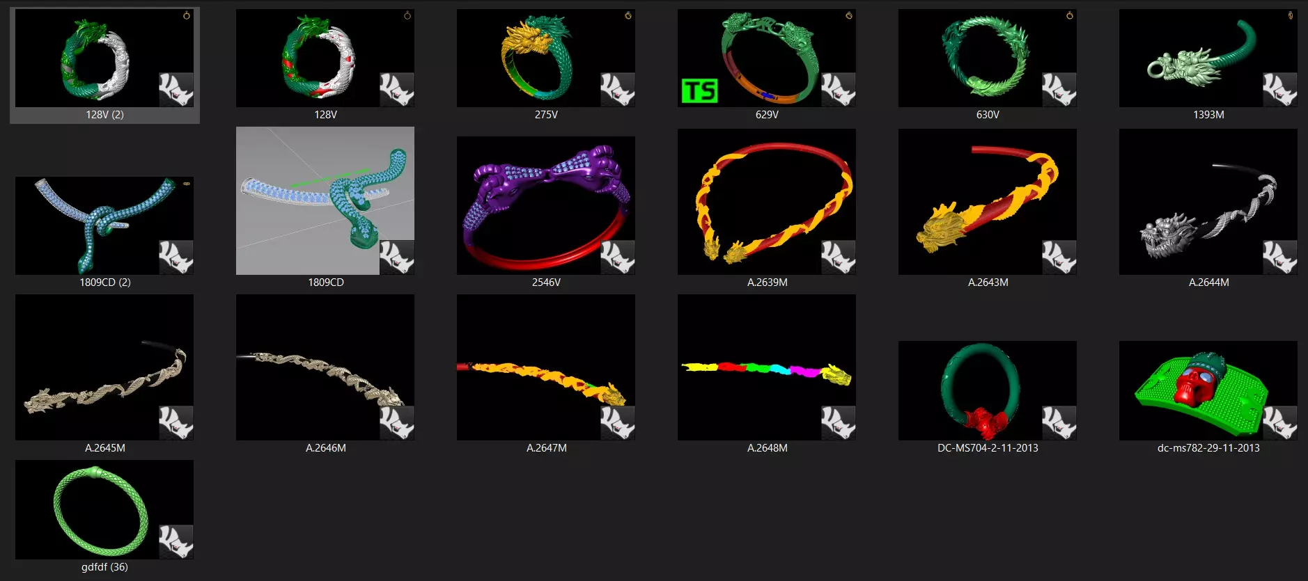 Dragon head collection of high-end jewelry 3D print model