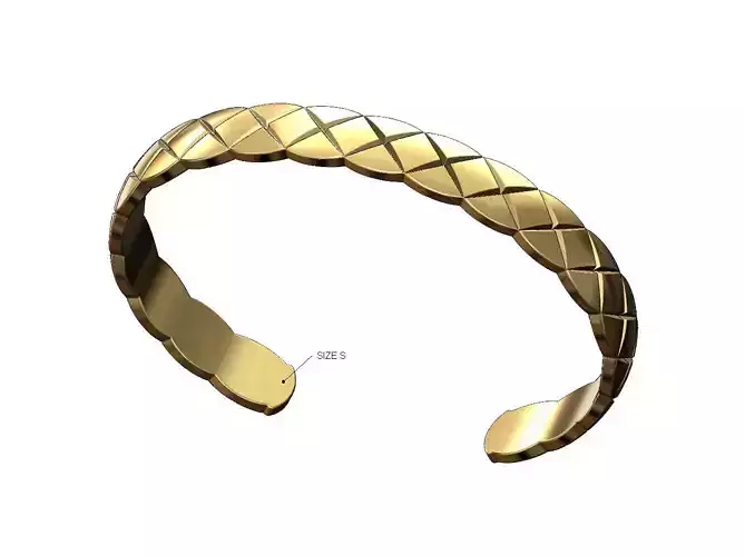 Fashion brand cross stitch engraving cuff bracelet