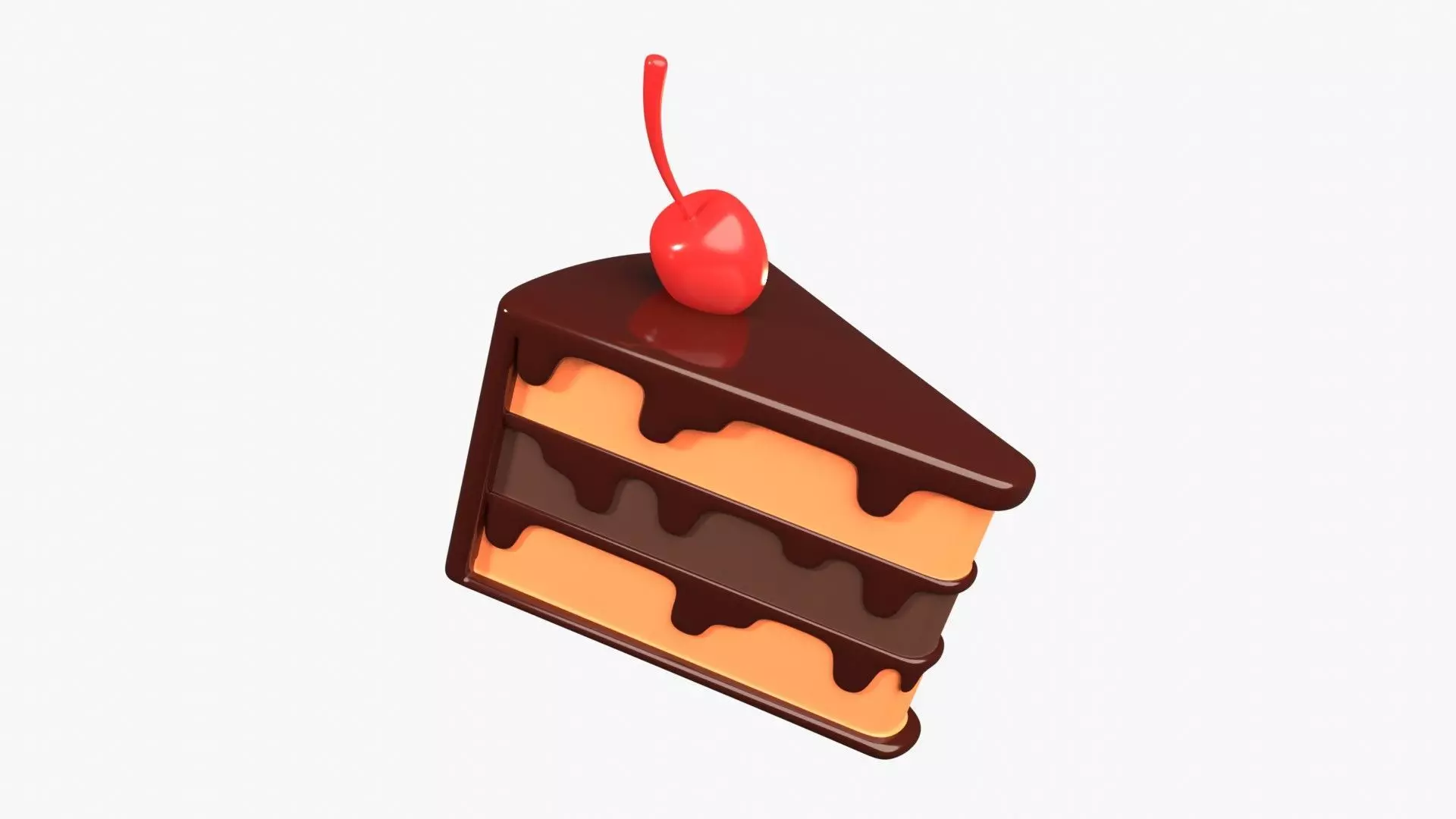 Cake 3D Illustration 3D model_0