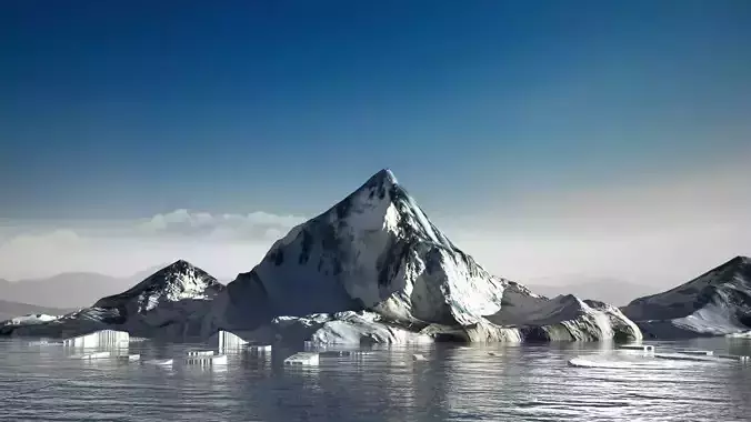 Icebergs icescape snow ice polar pole ocean water sea arctic 