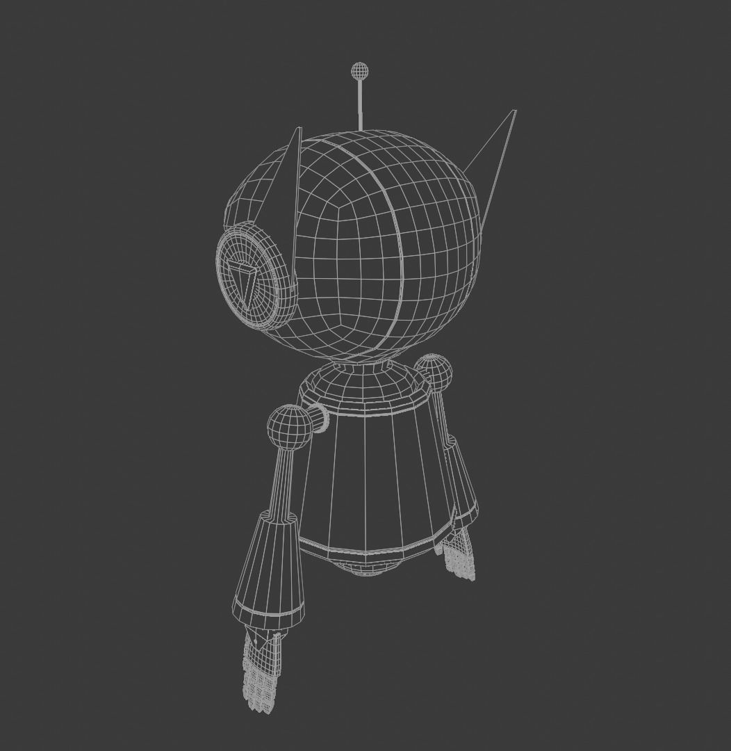 Chip the bot assistant Low-poly 3D model_3
