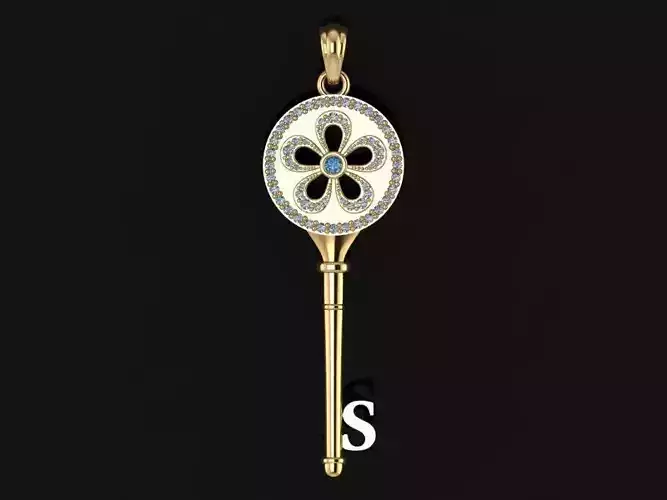 Key pendant letter S