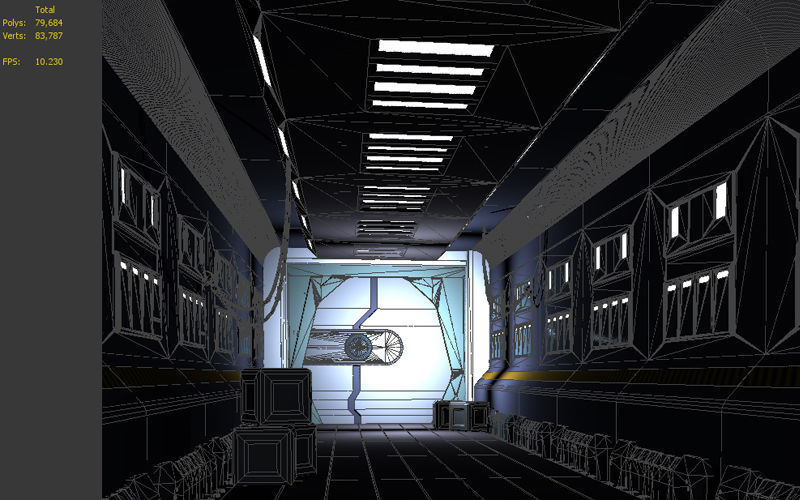 space stations passages sci fi scenarios corridors labs 3D model_4